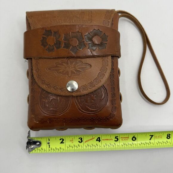 Vintage Leather Clutch Wristlet Large Belt Loop Western Boho - Picture 6 of 12